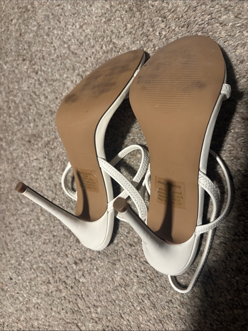 Steve Madden white Strappy Stiletto Sandals - Picture 5 of 5